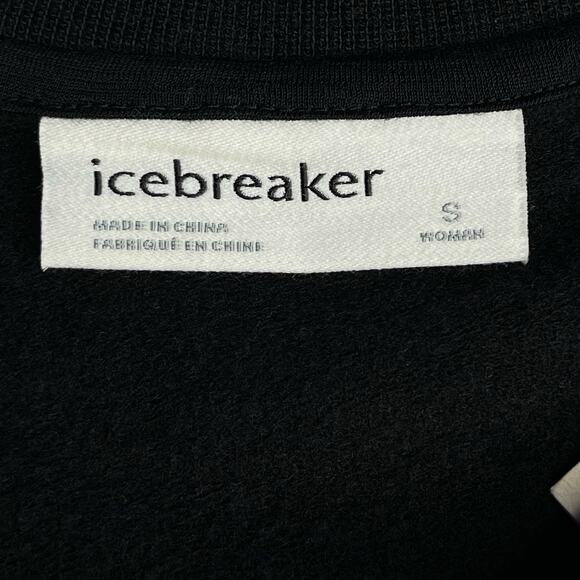 Icebreaker womens Dalston Merino Crewneck Sweatshirt size Small Black New - Picture 6 of 12